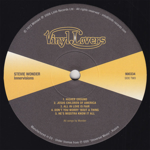 Stevie Wonder : Innervisions (LP, Album, RE, RM, Gat)