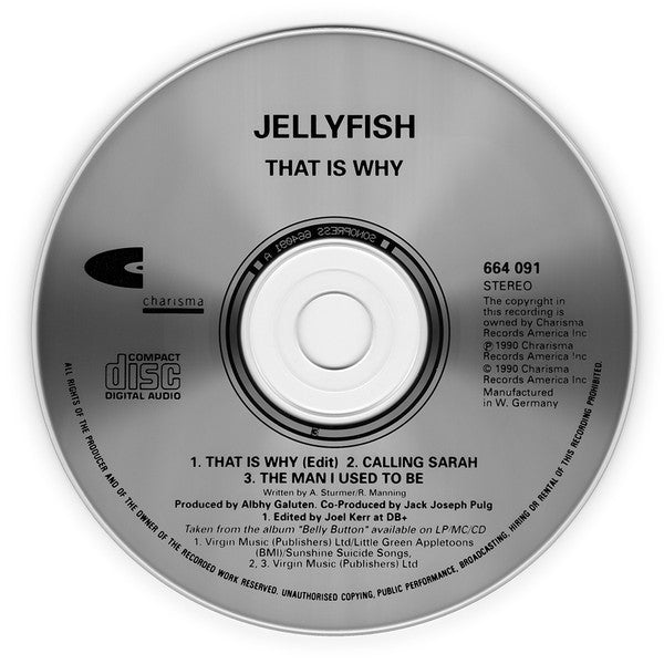 Jellyfish (2) : That Is Why (CD, Single)