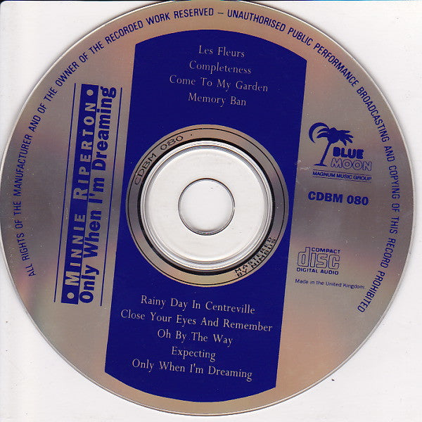 Minnie Riperton : Only When I'm Dreaming (CD, Album)