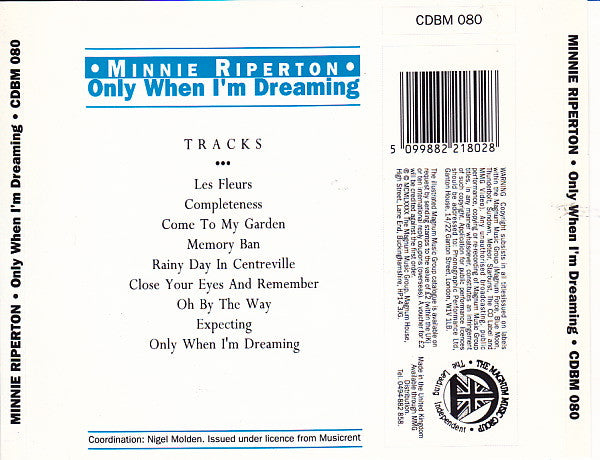 Minnie Riperton : Only When I'm Dreaming (CD, Album)