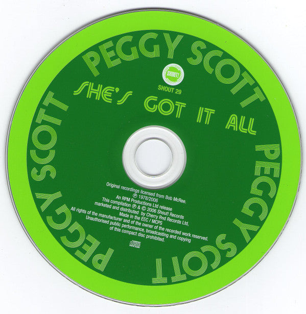 Peggy Scott : She's Got It All (CD, Album, RE)