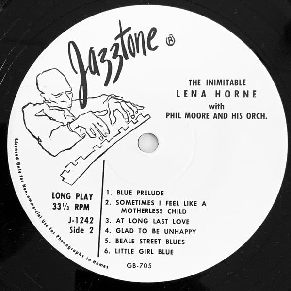 Lena Horne With Phil Moore And His Orchestra : The Inimitable Lena Horne (LP, Album)