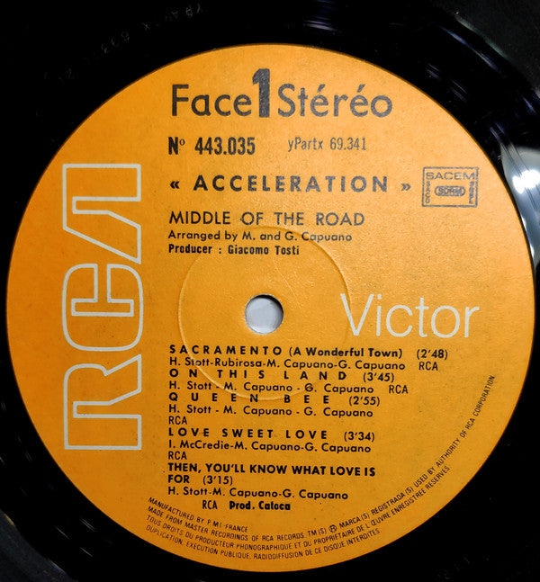 Middle Of The Road : Acceleration (LP, Album)