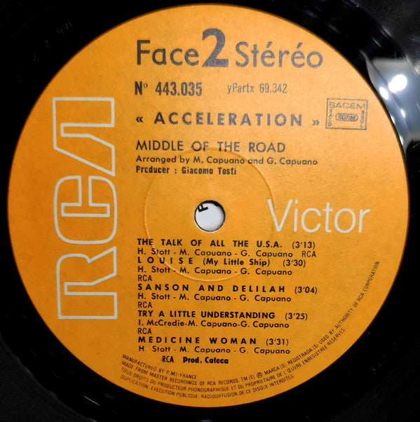 Middle Of The Road : Acceleration (LP, Album)