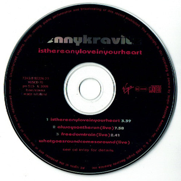 Lenny Kravitz : Is There Any Love In Your Heart (CD, Maxi)