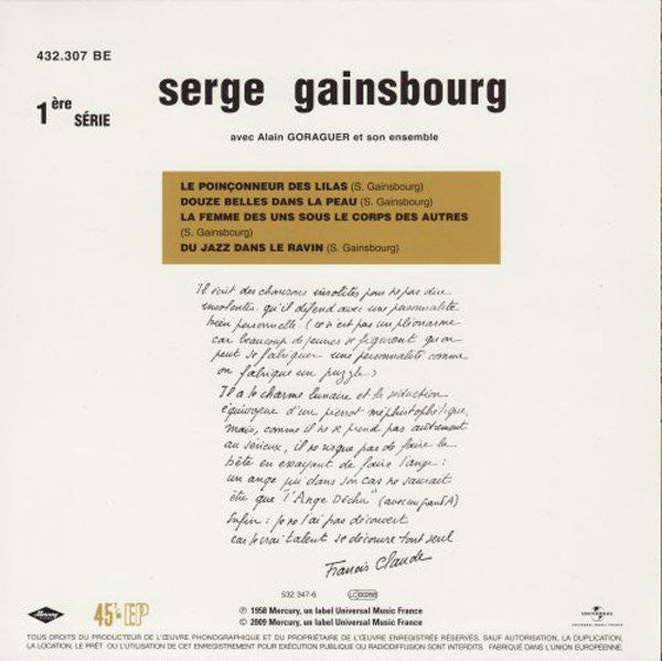 Serge Gainsbourg : Volume 1 : 1958-1962 (8x7", EP, RE + Box, Comp, Ltd, Num)