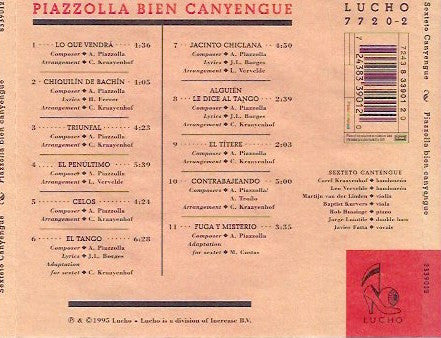 Sexteto Canyengue, Javier Fatta : Piazzolla Bien Canyengue (CD, Album)