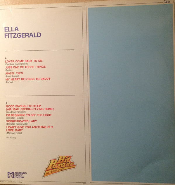 Ella Fitzgerald : Ella Fitzgerald (LP, Comp)
