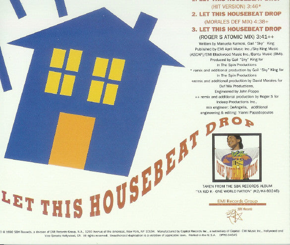 Ya Kid K : Let This Housebeat Drop (CD, Single, Promo)