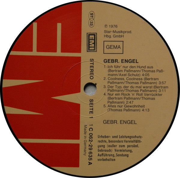 Gebrüder Engel : Gebrüder Engel (LP, Album)