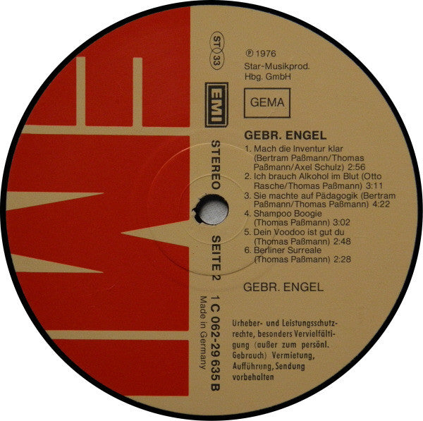 Gebrüder Engel : Gebrüder Engel (LP, Album)