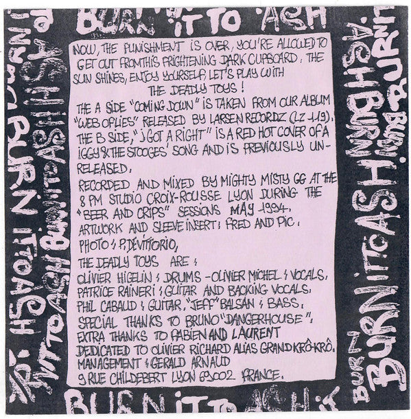 Deadly Toys (2) : Come Down (7", Single, Ltd, Num, Pur)