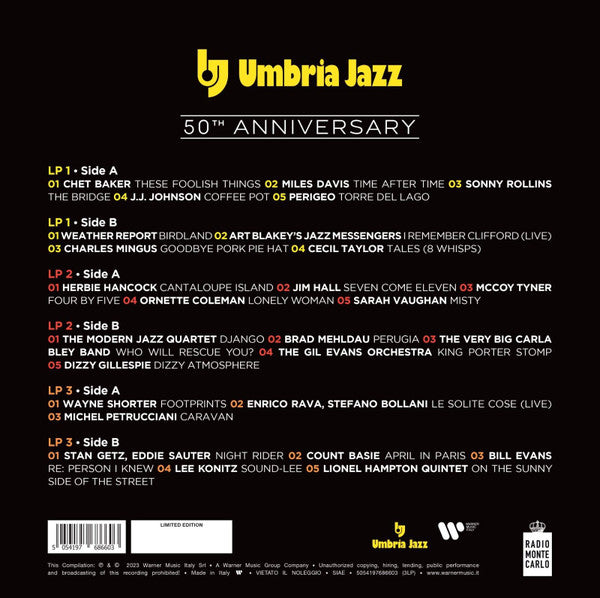 Various : Umbria Jazz 2023 (50th Anniversary) (3x12", Comp, Ltd, Num)