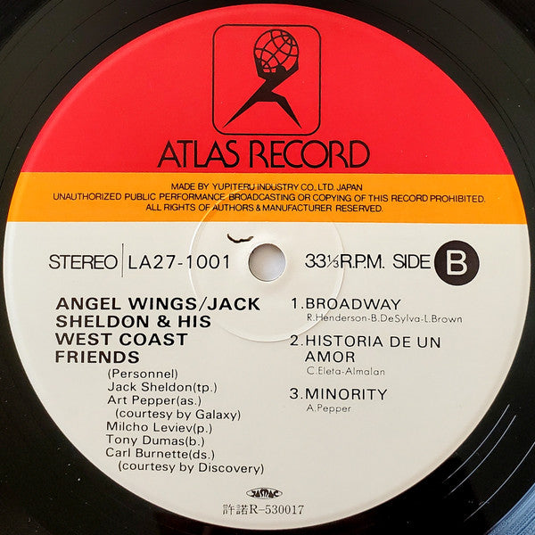 Jack Sheldon & His West Coast Friends : Angel Wings (LP, Album)