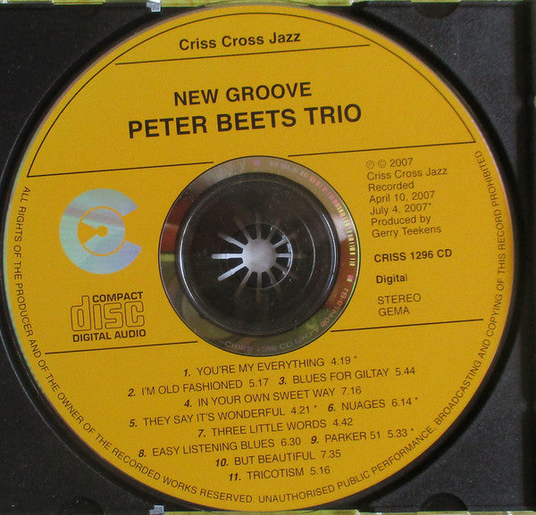 Peter Beets Trio : New Groove (CD, Album)