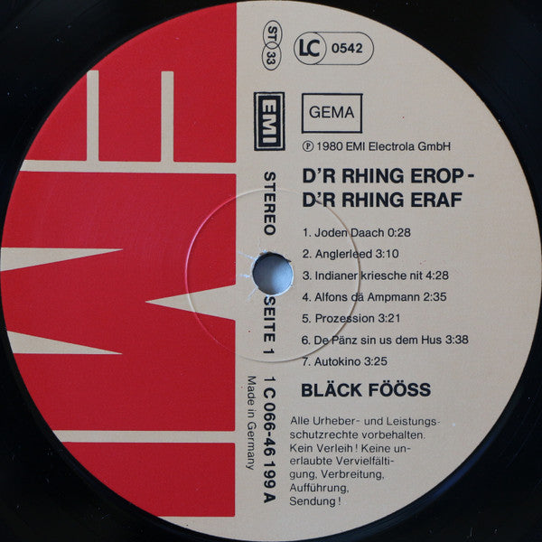 Bläck Fööss : D'r Rhing Erop D'r Rhing Eraf (LP, Album, Gat)