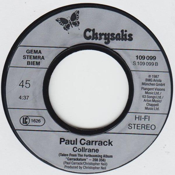 Paul Carrack : When You Walk In The Room (7", Single)