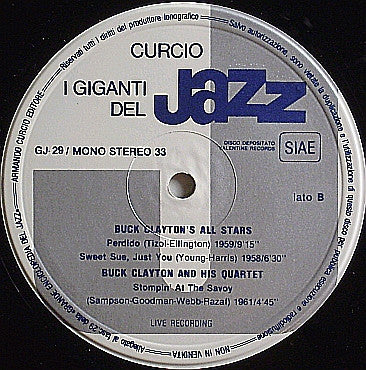 Mezz Mezzrow / Buck Clayton / Pee Wee Russell / Bud Freeman : I Giganti Del Jazz Vol. 29 (LP, Comp)