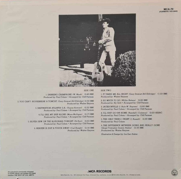 Cal Smith : The Best Of Cal Smith (LP, Comp, RE, Tan)