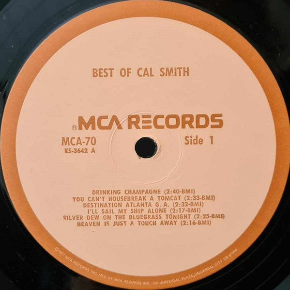 Cal Smith : The Best Of Cal Smith (LP, Comp, RE, Tan)