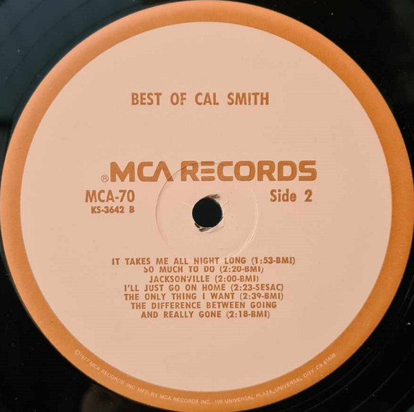 Cal Smith : The Best Of Cal Smith (LP, Comp, RE, Tan)