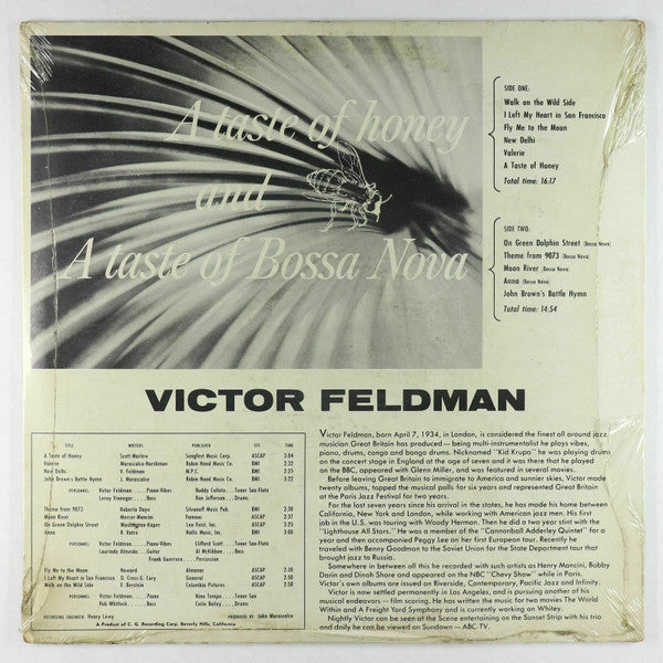 Victor Feldman : A Taste Of Honey And A Taste Of Bossa Nova (LP, Album, Mono)