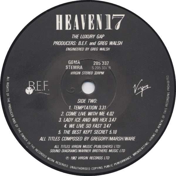 Heaven 17 : The Luxury Gap (LP, Album)