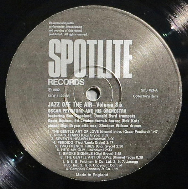 Oscar Pettiford And His Birdland Band : Jazz Off The Air Vol.6 (LP, Album)