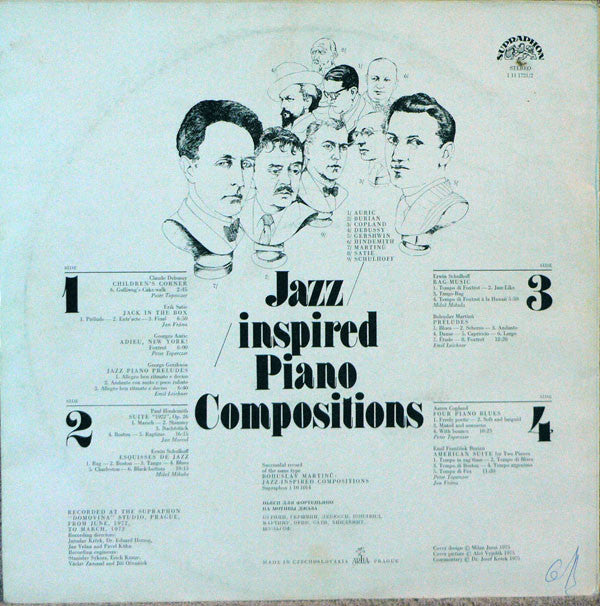 Peter Toperczer / Jan Vrána / Emil Leichner / Jan Marcol / Miloš Mikula : Jazz Inspired Piano Compositions (2xLP)