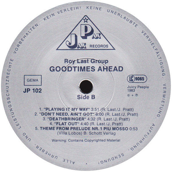 Roy Last Group : Goodtimes Ahead (LP, Album)
