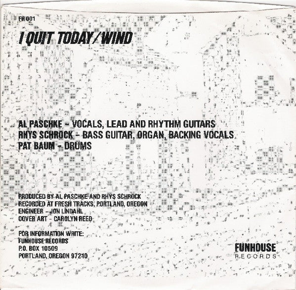 The Unknown Soldiers : I Quit Today / Wind (7")