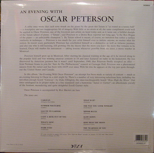Oscar Peterson : An Evening With Oscar Peterson (LP, RE, 180)