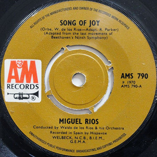 Miguel Rios* : A Song Of Joy / Vuelvo A Granada (7")