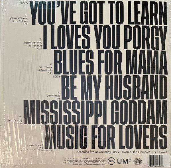 Nina Simone : You've Got To Learn (LP, Album, Mag)