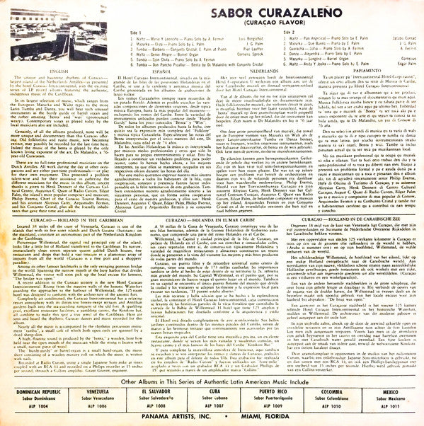 Various : Curacao Intercontinental Hotel Presents Sabor Curazaleño (LP)