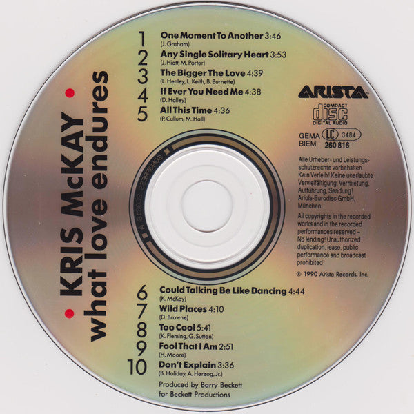 Kris McKay : What Love Endures (CD, Album)