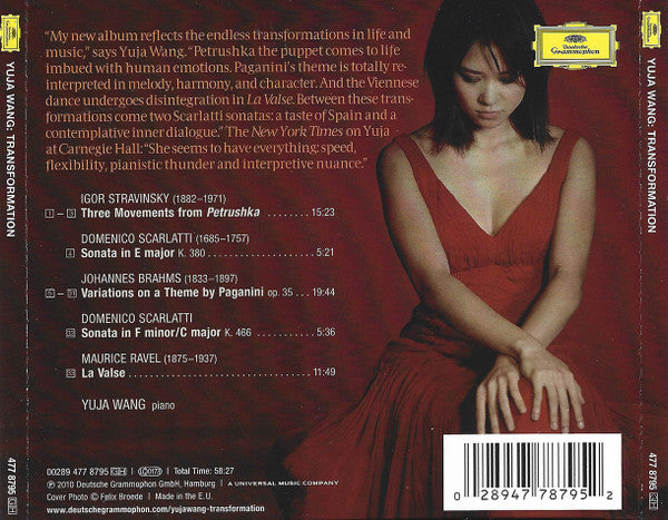 Yuja Wang, Igor Stravinsky / Domenico Scarlatti / Johannes Brahms / Maurice Ravel : Transformation (CD, EDC)
