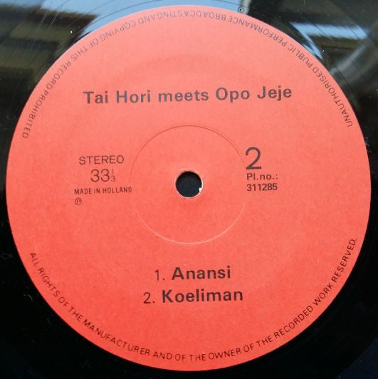 Tai Hori Meets Opo Jeje : Saturday Night (12")