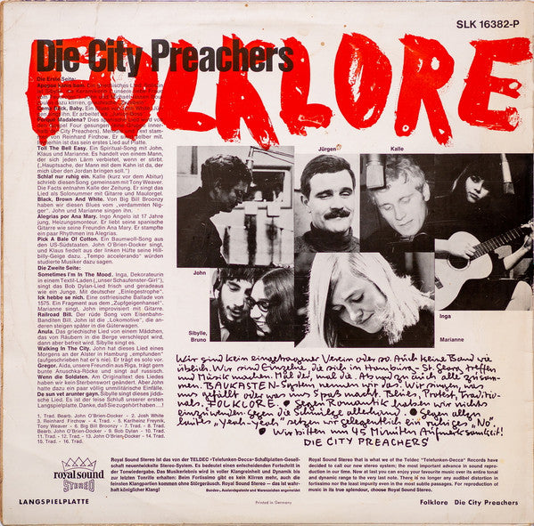 City Preachers : Folklore (LP, Album)