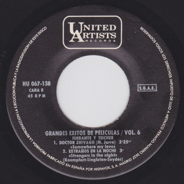 Ferrante & Teicher : Grandes Exitos De Peliculas Vol. 6 (7", EP)
