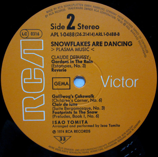 Tomita : Snowflakes Are Dancing (The Newest Sound Of Debussy) (LP, Album, RE)