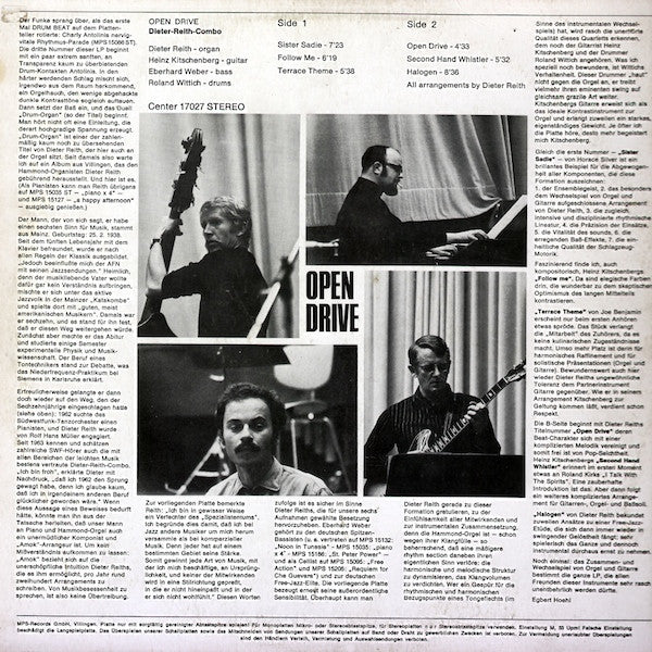 Dieter Reith : Open Drive (LP, Album)