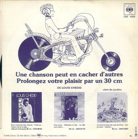 Louis Chedid : Extraits De Son Tour De Chant À L'Olympia (7", Promo)