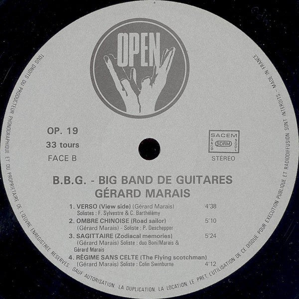 Gérard Marais : B.B.G. (Big Band De Guitares) (LP, Album)
