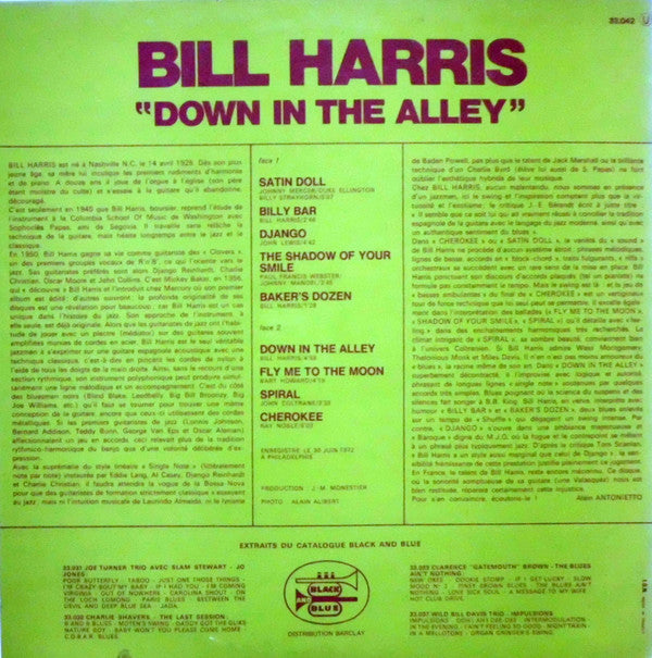 Bill Harris (6) : Down In The Alley (LP, Album)