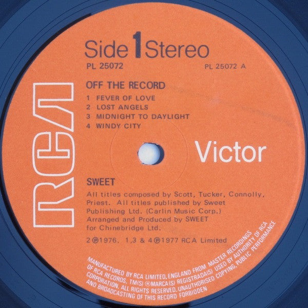 The Sweet : Off The Record (LP, Album, Gat)