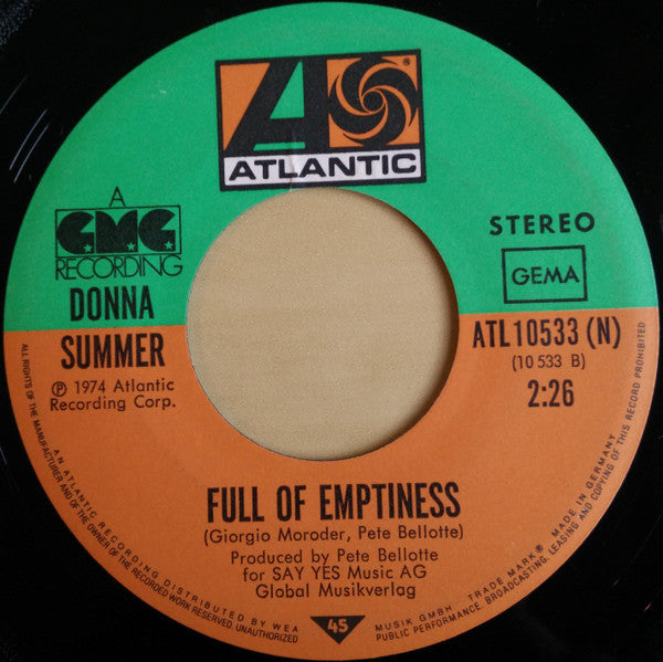 Donna Summer : The Hostage (7", Single)