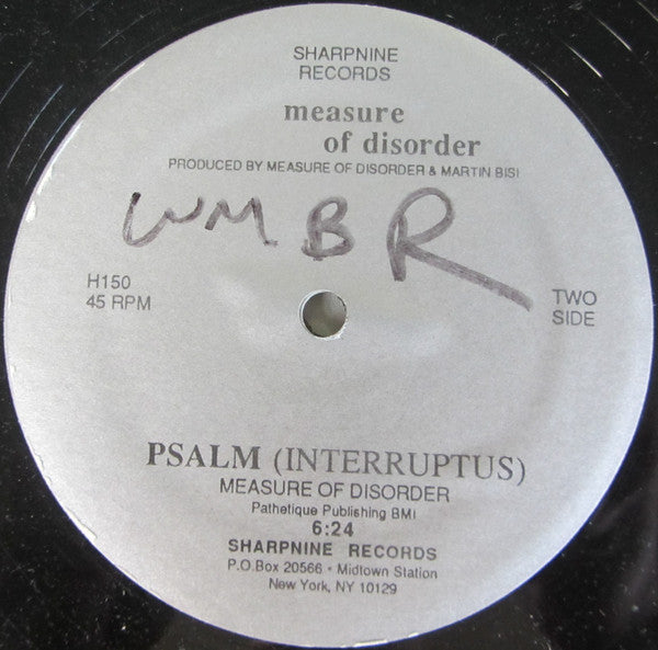 Measure Of Disorder : Psalm (12", Single)