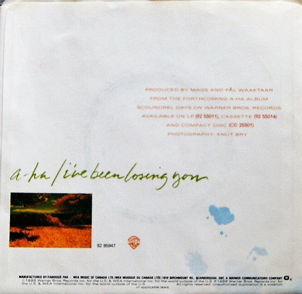 a-ha : I've Been Losing You (7", Single)