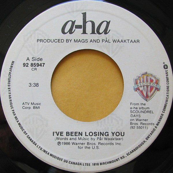 a-ha : I've Been Losing You (7", Single)